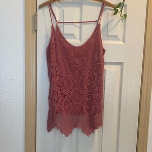 Maurices Mauve Lace Camisole Top